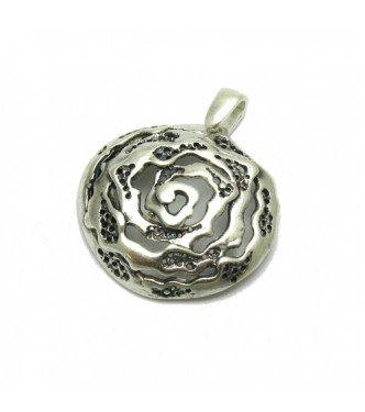 PE001190 Sterling silver pendant solid 925 Spiral Empress